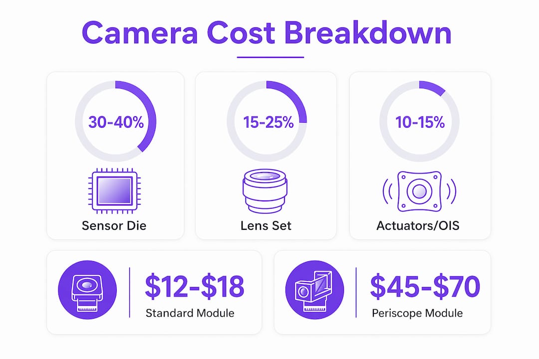Infographic showing camera hardware cost components